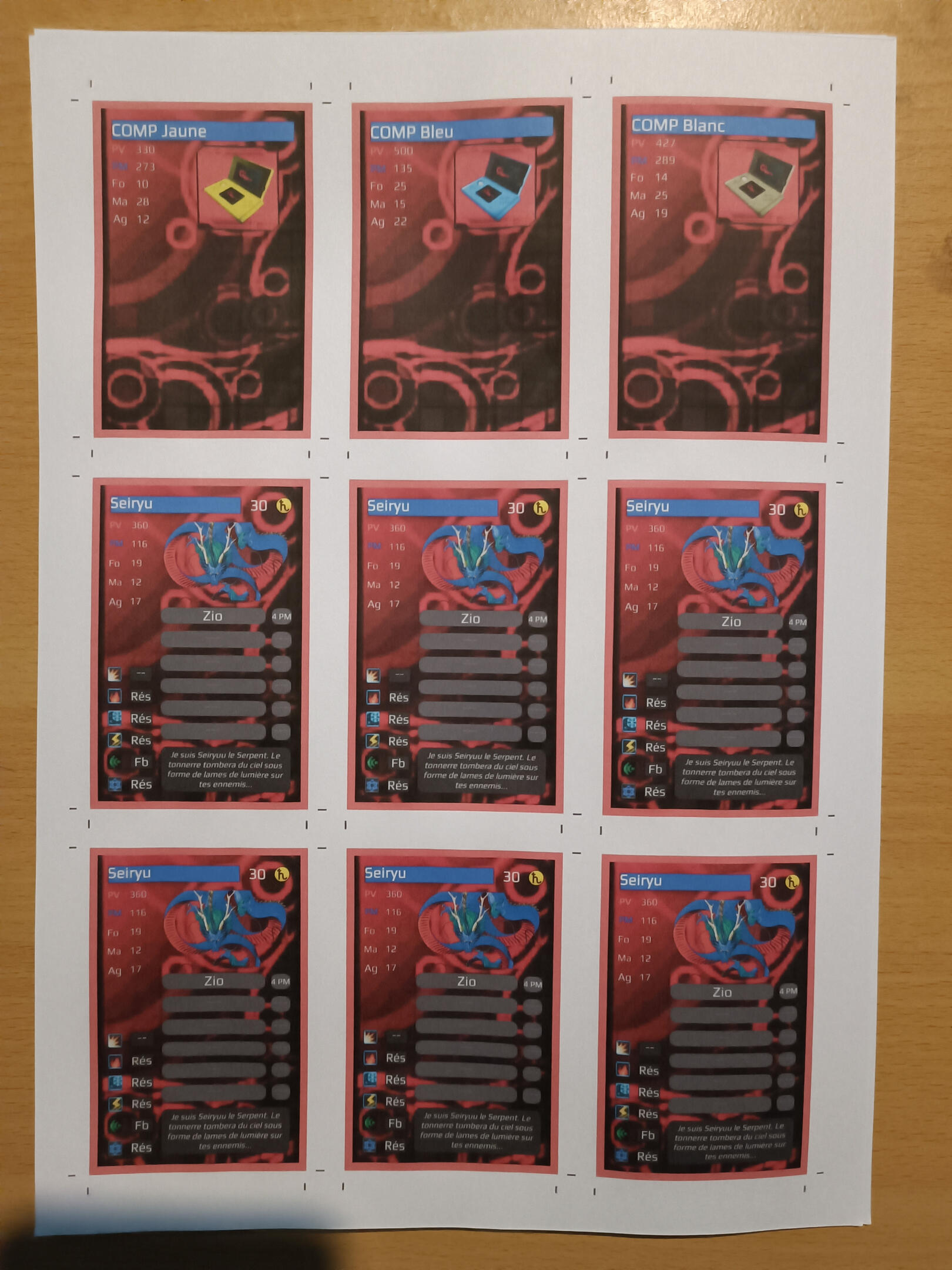 Cards boards
